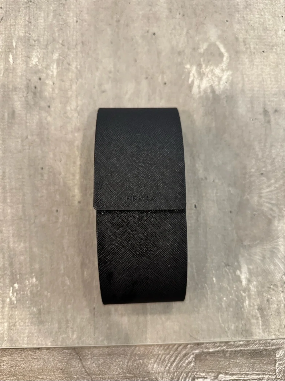 Prada Two-Tone Black and White Acetate Logo Sunglasses